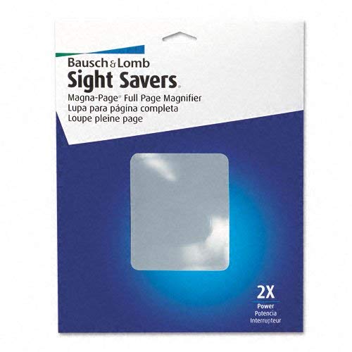 Bausch & Lomb : 2X Magna-Page Full-Page Magnifier with Molded Fresnel Lens, 8-1/4
