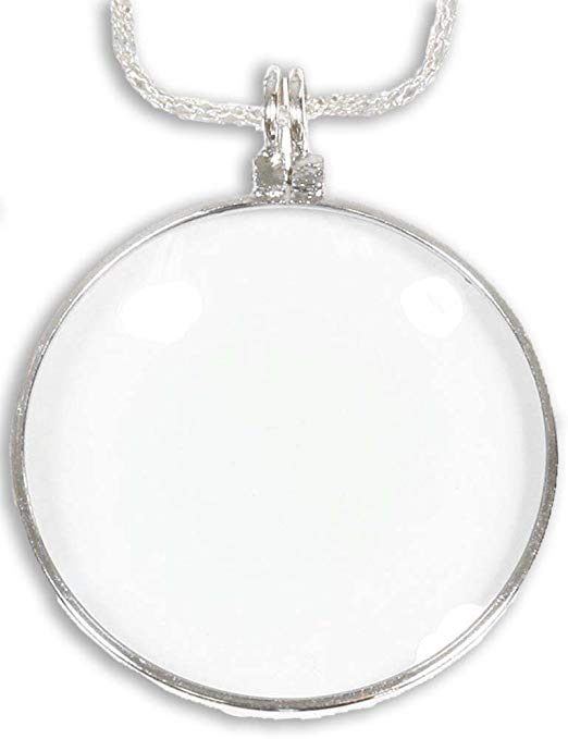 ToolUSA 3.5x Silver Magnifier Pendant On A 18