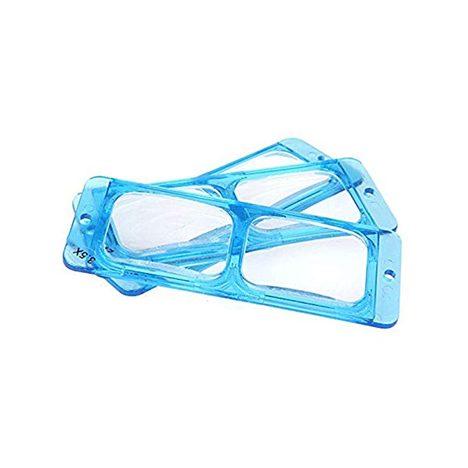 SKYZONAL 1.5 X 2X 2.5 X 3.5X Replacement Glass Lenses for SKYZONAL Headband Magnifier (Pack of 4Pcs)