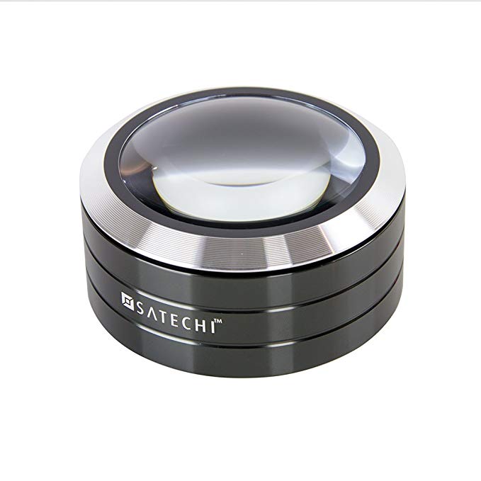 Satechi ReadMate LED Desktop Magnifier with up to 5X Magnification - Carrying Case Included