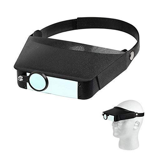 HK Jeweler's Double Lens Variable Power Magnifier Visor - Up to 4.8x Magnification