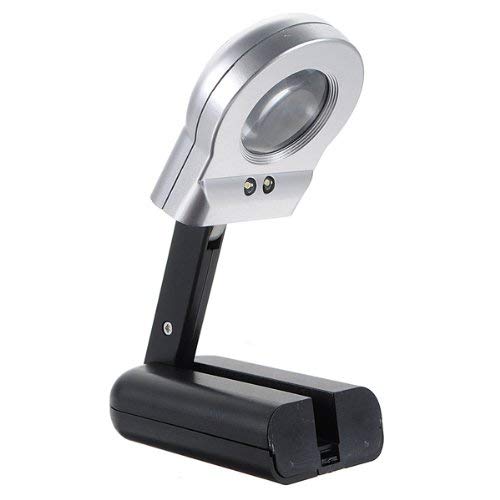 Jeweler Loupe 30mm 16X Lens Magnifier Pocket Folding LED Light Magnifying Glass