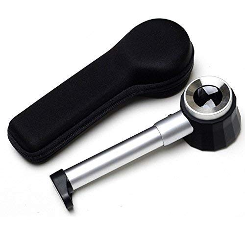 Handheld 10X Magnifier Loupe Optical Glass Magnifying Glass with Light Scale Magnifying Jewelry Loupe with Measure Scale