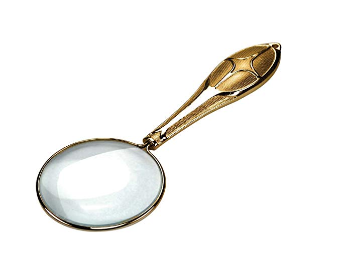 SE MI1405G Magnifier - Handheld, Gold Color, 5x, 1.75in.