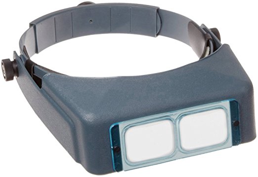 Donegan DA-2 OptiVISOR Headband Magnifier, 1.5X Magnification Glass Lens Plate, 20