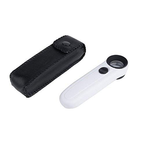 High Power 40x Lighted Magnifying Glass Hand Held Magnifier With LED ...